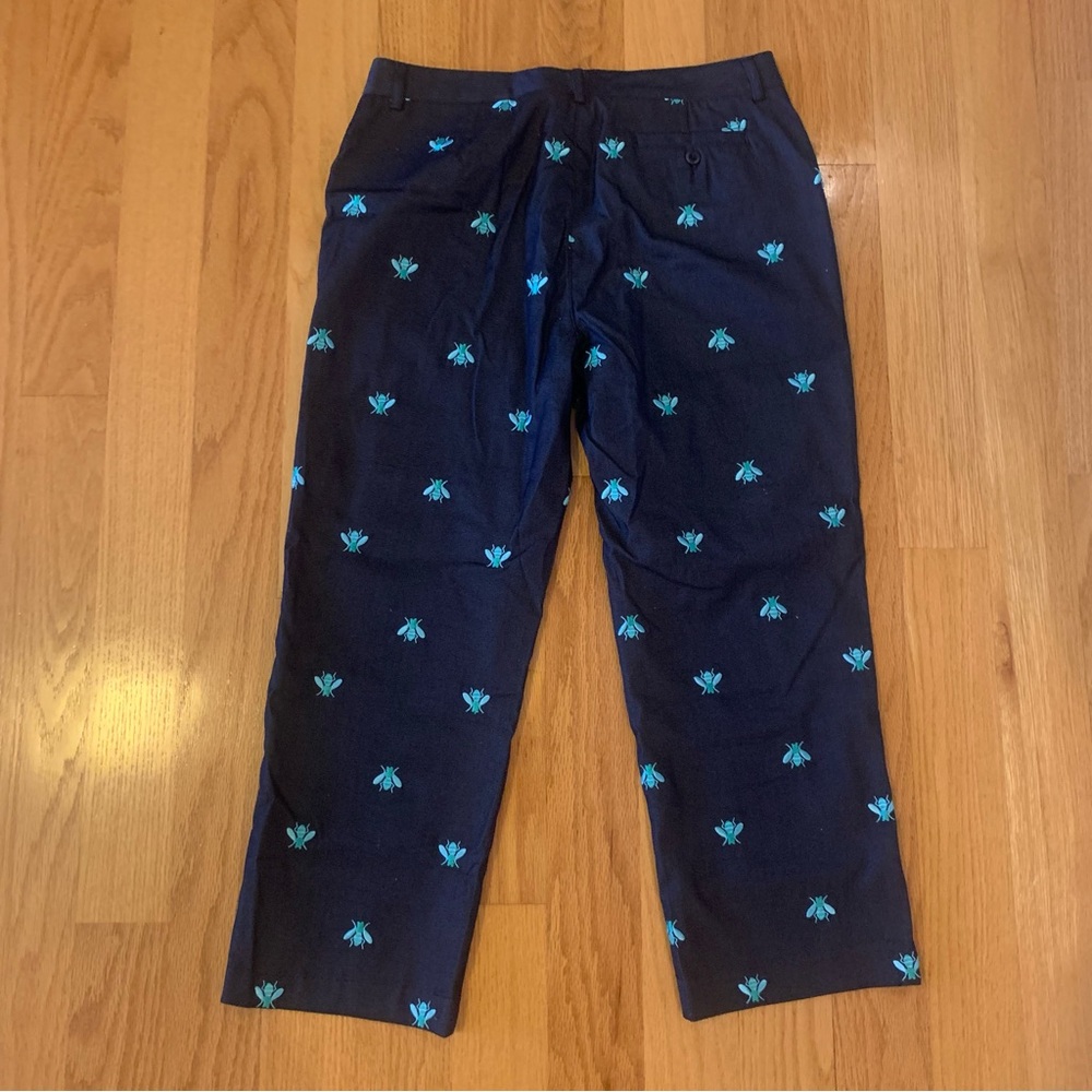 LILLY PULITZER Bumblebee Embroidered Capri Pants Sz 10